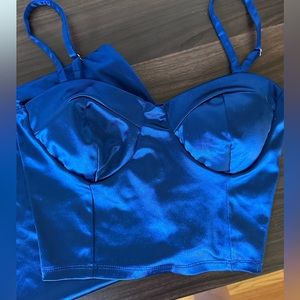 Royal blue set size medium top small skirt